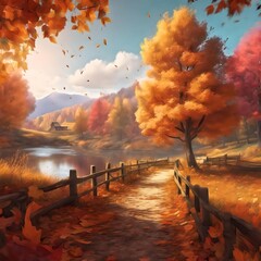 Magic autumn: bright colors and cozy atmosphere