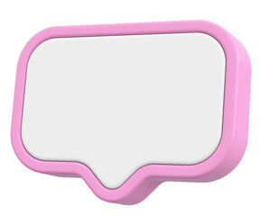Speech bubble. Chat bubble. 3D illustration.