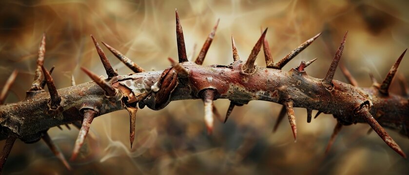 Image of a closeup of Jesus Christ's crown of thorns.