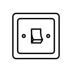 light switch icon vector in line style