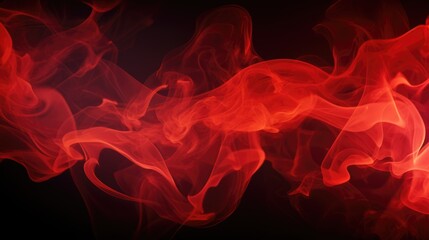 Abstract Red Smoke Flames Transparent Texture -Generative AI
