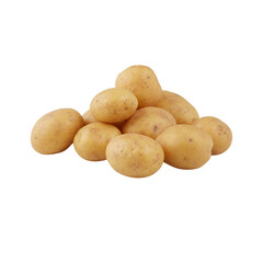 fresh potatoes cut out isolated transparent background