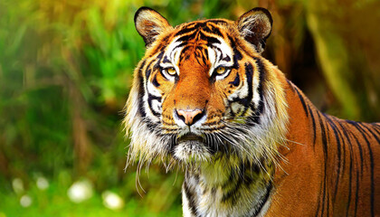 Fototapeta premium Head of sumateran tiger