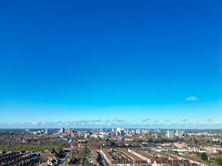 Fototapeta na wymiar Aerial View of Buildings at City Centre and Downtown of Coventry City of England United Kingdom. March 30th, 2024