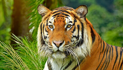 Fototapeta premium Head of sumateran tiger