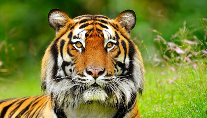 Head of sumateran tiger