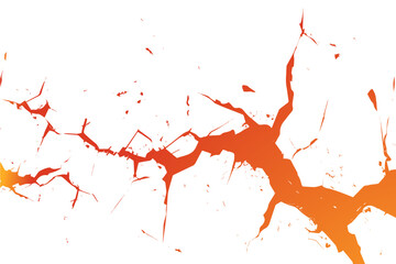 Vector illustration of red magma texture with fire and light effects on a cracked ground background
