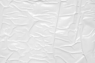 white crumpled and creased plastic bag texture background - 792977573