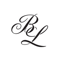 BL initial monogram logo