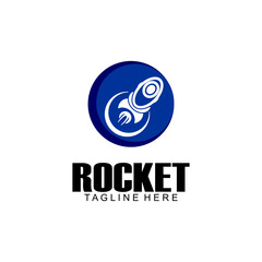 Rocket logo. Creative logo design rocket vector.