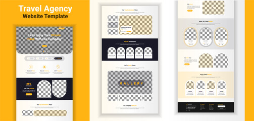 A website template for travel and tourism agency business. Travel booking landing page. Minimal email marketing newsletter. Tour web template exclusively built to marketing and promotion your business