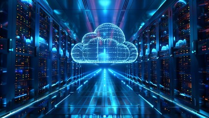 Enhancing Company Operations and Infrastructure Scalability with Cloud Computing. Concept Cloud Migration, Infrastructure Optimization, Scalability Planning, Data Security, Performance Monitoring