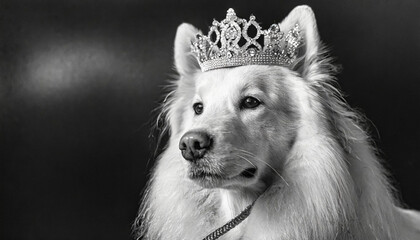 King dog face BW