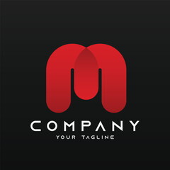 Logo vector template of letter M