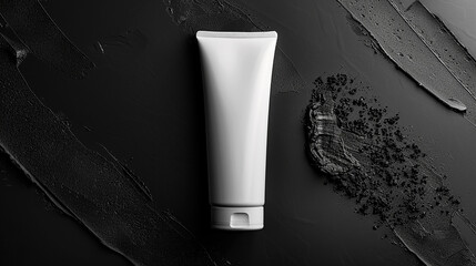 cream tube on black