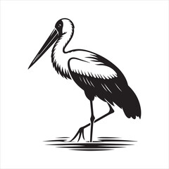 The yellow-billed stork