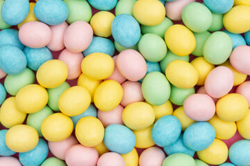 Easter egg candy background