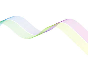 Abstract many color wave on a white background. Dynamic sound wave. Design element.
