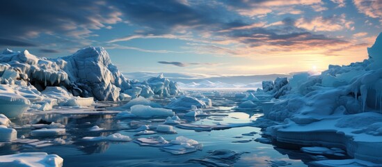 Pristine Arctic Iceberg Landscape