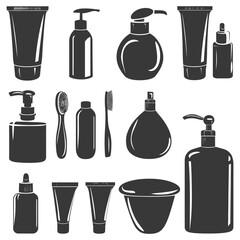 Silhouette toiletries equipment black color only