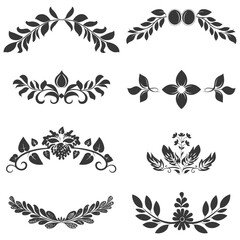 Silhouette vintage sticker label Vintage frames and labels black color only