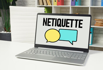 Netiquette and Email etiquette is shown using the text