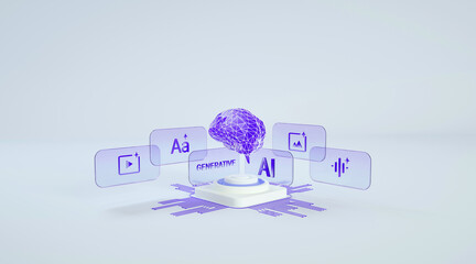 Artificial intelligence, data mining, deep learning modern computer technologies. Futuristic Cyber Technology Innovation. AI Brain , Large language model, Artificial General Intelligence AGI, LLM