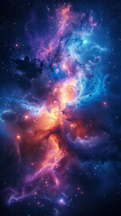 Stellar Fantasia A Galaxy of Colorful Dreams - obrazy, fototapety, plakaty