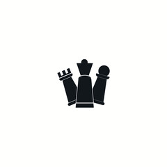 Chess Pieces Vector Icon, The symbol of chess figures Vector