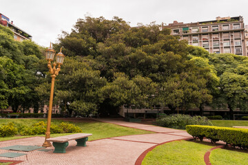 Parisian style public park in Buenos Aires