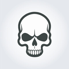 skull logo icon lineart