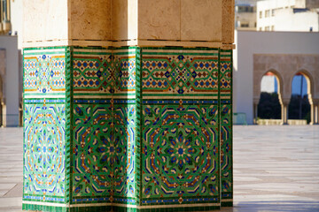 Detail Muster arabisch Moschee Casablanca Marokko