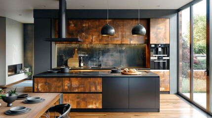 Elegant apartment with contemporary kitchen equipment