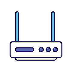 wifi router icon with white background vector stock illustration