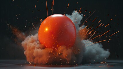 Highspeed capture of a balloon bursting, dynamic and explosive