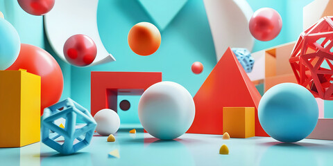 art abstract shapes, ai generated.	