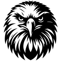 Eagle Face Silhouette front of eagle