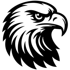 Eagle Face Silhouette side of the eagle