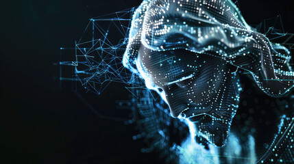 digital Jesus. Artificial intelligence concept. virtual reality - obrazy, fototapety, plakaty