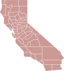 outline drawing of california state map. © tanarch