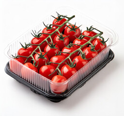 Red Cherry Tomatoes In Plastic tray