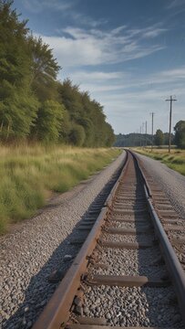railway tracks in the countryside