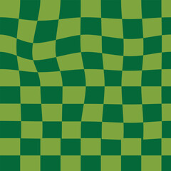 Fototapeta premium Green checkerboard pattern background. Vector background.