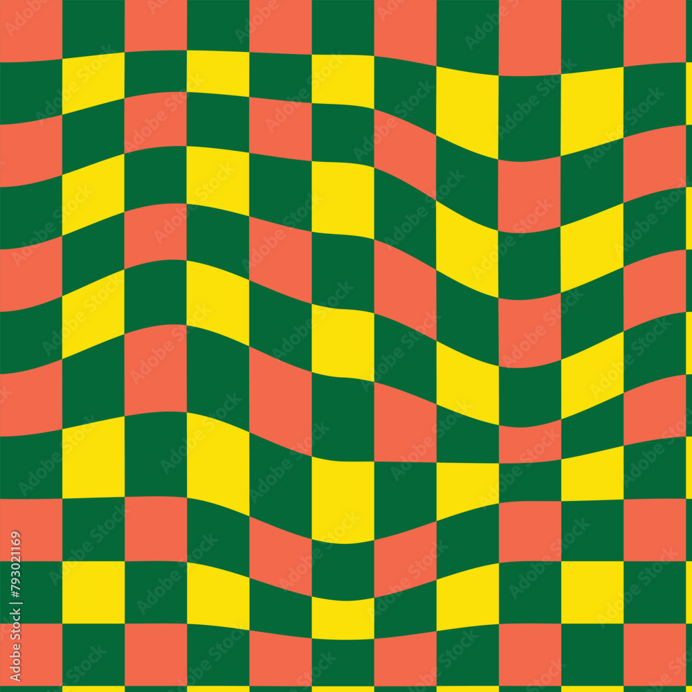 Poster multi-color checkerboard pattern background eps 10