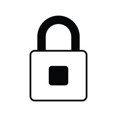 lock icon with white background vector stock illustration