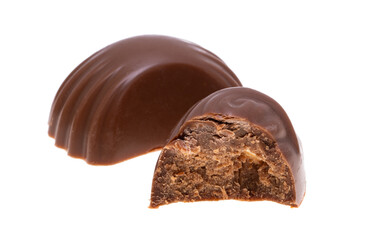 chocolate candies isolated