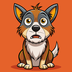 Dog cartoon vector illustration