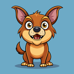 Dog cartoon vector illustration