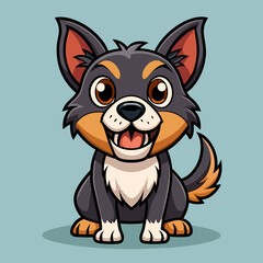 Dog cartoon vector illustration
