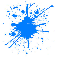 blue paint ink water liquid splatter one color